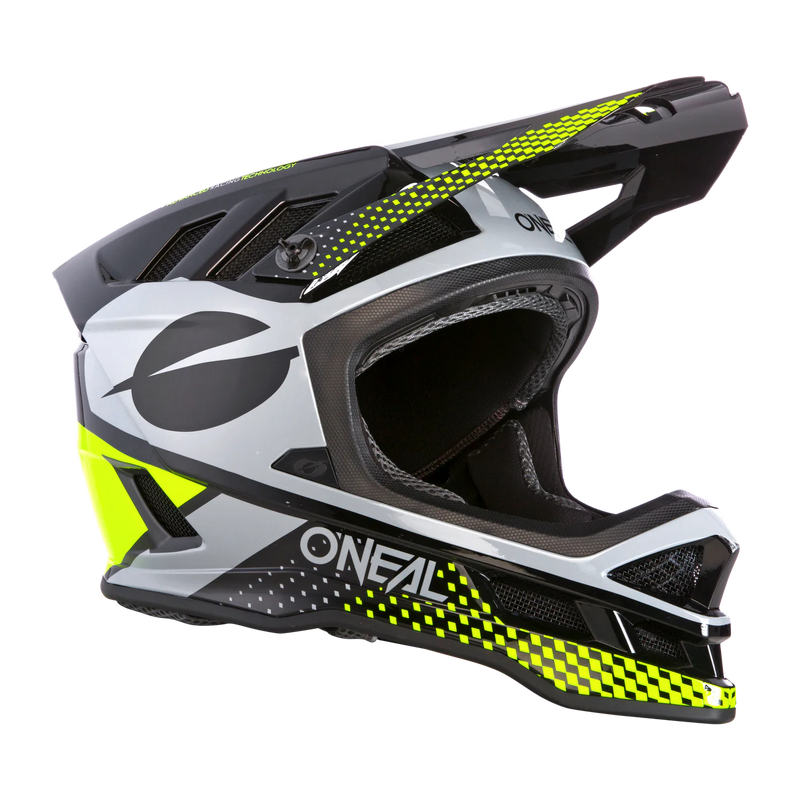 Load image into Gallery viewer, O&#39;Neal Blade Polyacrylite Helmet Ace Black/Neon Yellow
