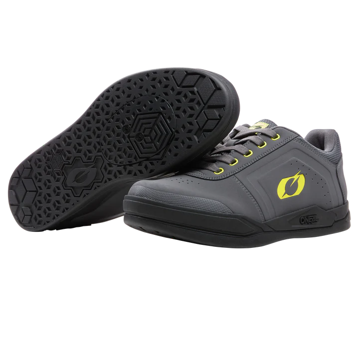 Load image into Gallery viewer, O&#39;Neal Pinned SPD Shoe Gray/Neon Yellow
