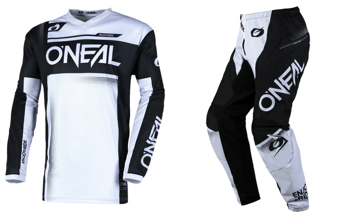 O'Neal Element Racewear V.25 Black/White Pants & Jersey Gearset