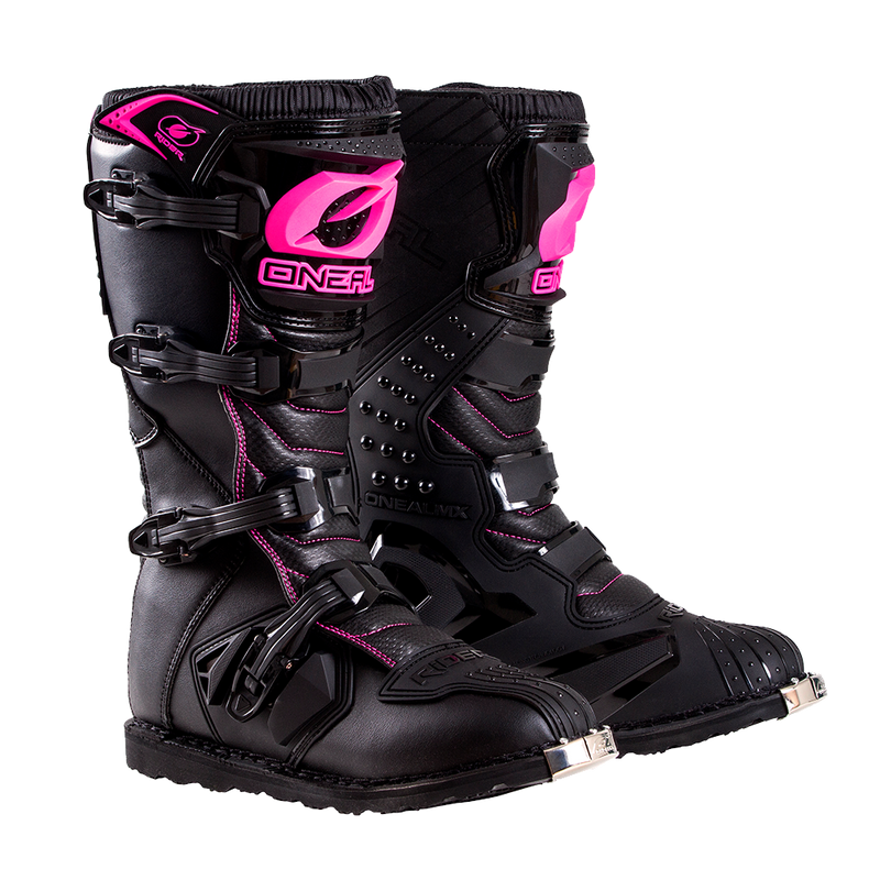 Load image into Gallery viewer, O&#39;NEAL Women&#39;s Rider Boots Black/Pink
