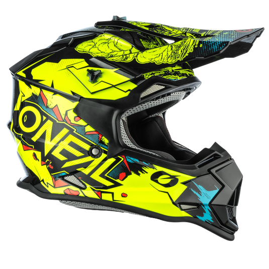 O'Neal Youth 2 SRS Villain Helmet Neon Yellow