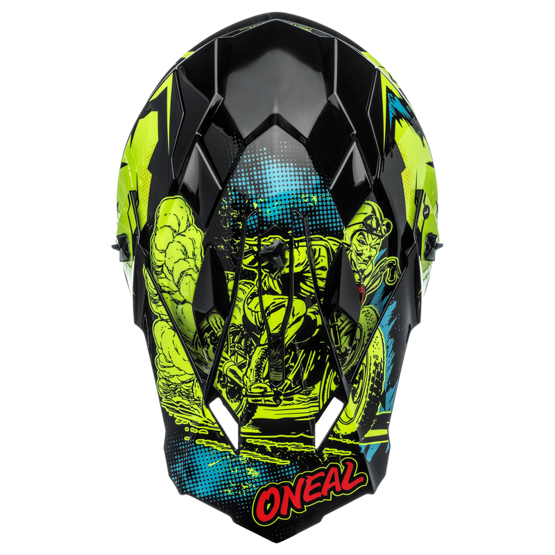 Load image into Gallery viewer, O&#39;Neal Youth 2 SRS Villain Helmet Neon Yellow
