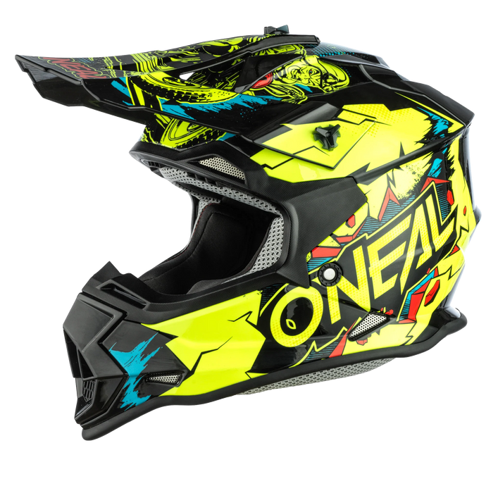 O'Neal Youth 2 SRS Villain Helmet Neon Yellow