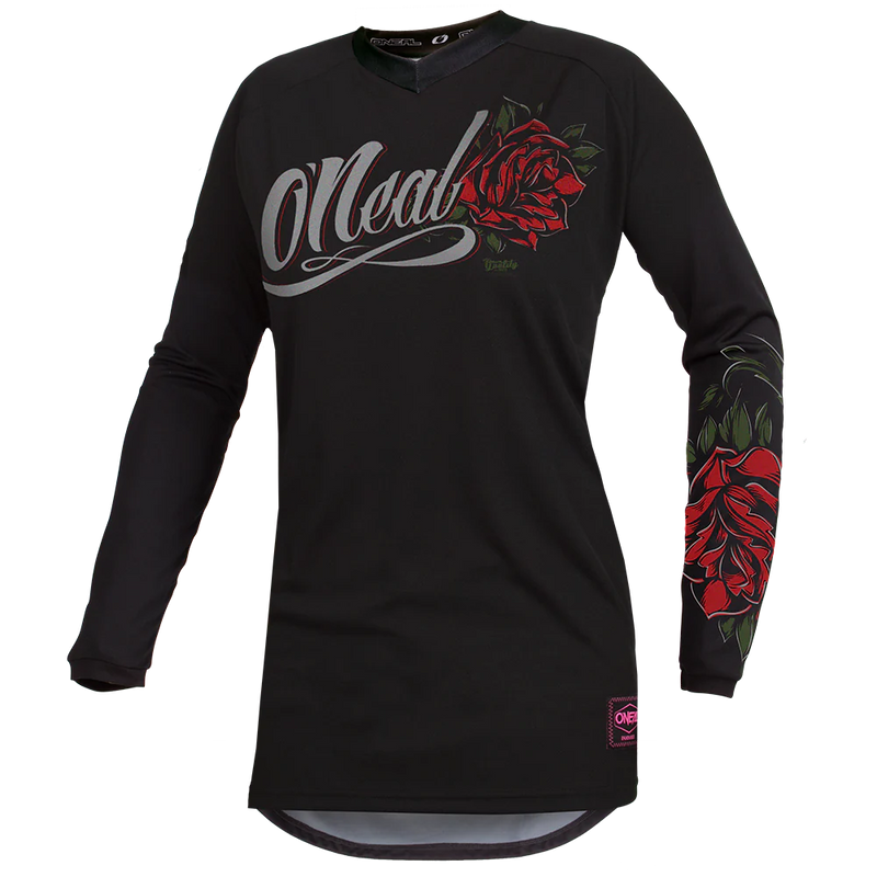 Load image into Gallery viewer, O&#39;NEAL Women&#39;s Element Threat Jersey Black/Red
