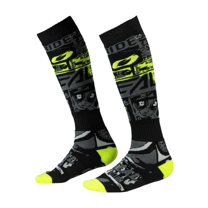 O'NEAL Pro MX Ride Black/Neon Sox