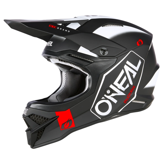 O'Neal 3 SRS Hexx V.23 Helmet Black/White