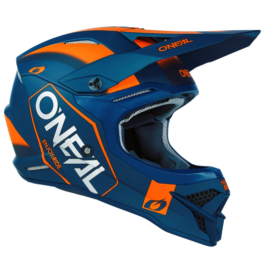 O'Neal 3 SRS Hexx V.23 Helmet Blue/Orange