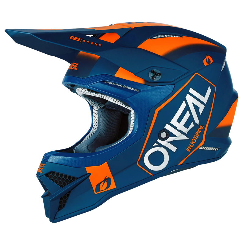 Load image into Gallery viewer, O&#39;Neal 3 SRS Hexx V.23 Helmet Blue/Orange
