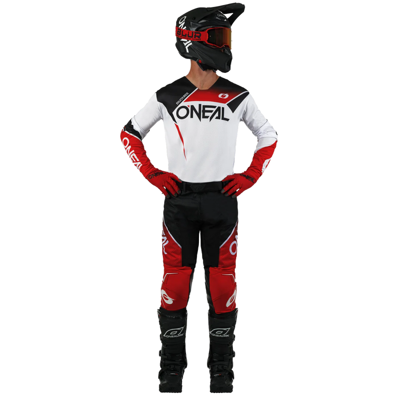 Load image into Gallery viewer, O&#39;Neal Hardwear Air V.25 Slam Black/Red Pants &amp; Jersey Gearset
