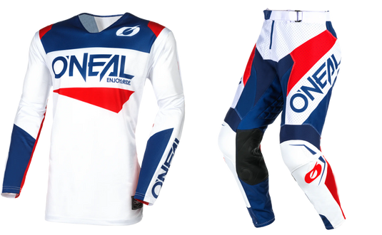 O'Neal Hardwear Air V.24 Slam White/Blue/Red Pants & Jersey Gearset