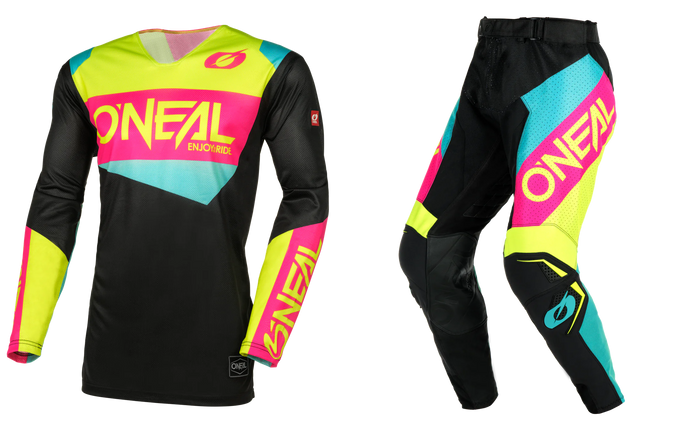 O'Neal Hardwear Air V.24 Slam Black/Neon/Pink Pants & Jersey Gearset