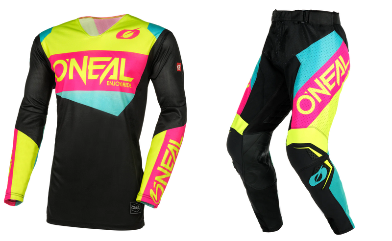 Load image into Gallery viewer, O&#39;Neal Hardwear Air V.24 Slam Black/Neon/Pink Pants &amp; Jersey Gearset
