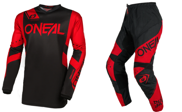 O'Neal Element Racewear V.24 Black/Red Pants & Jersey Gearset