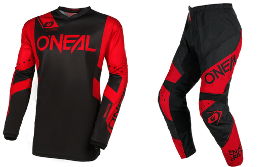 O'Neal Element Racewear V.24 Black/Red Pants & Jersey Gearset